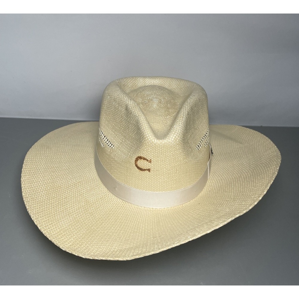 CHARLIE 1 HORSE CUSTOM DESIGNED STRAW HAT SIZE S